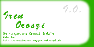 iren oroszi business card